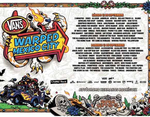 Vans Warped Tour México 2026.